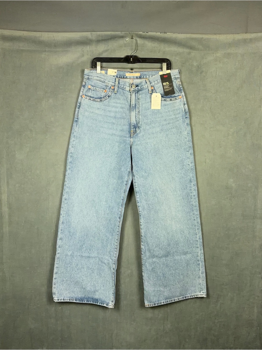 Levis Ribcage Wide Leg Jeans Womens Size 32x30 Light Wash High Rise NWT